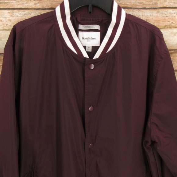 Goodfellow Maroon/White Varsity Jacket XL - Picture 3 of 13